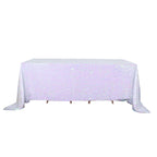Sequin 90"x132" Rectangle Tablecloth Iridescent - Seamless Big Payette Table Cover