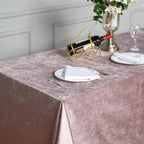 Premium Velvet 90"x132" Rectangle Tablecloth Mauve - Reusable Soft & Seamless Table Cover
