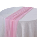 Chiffon 6ft Table Runner Pink - Flowy & Lightweight Table Decor