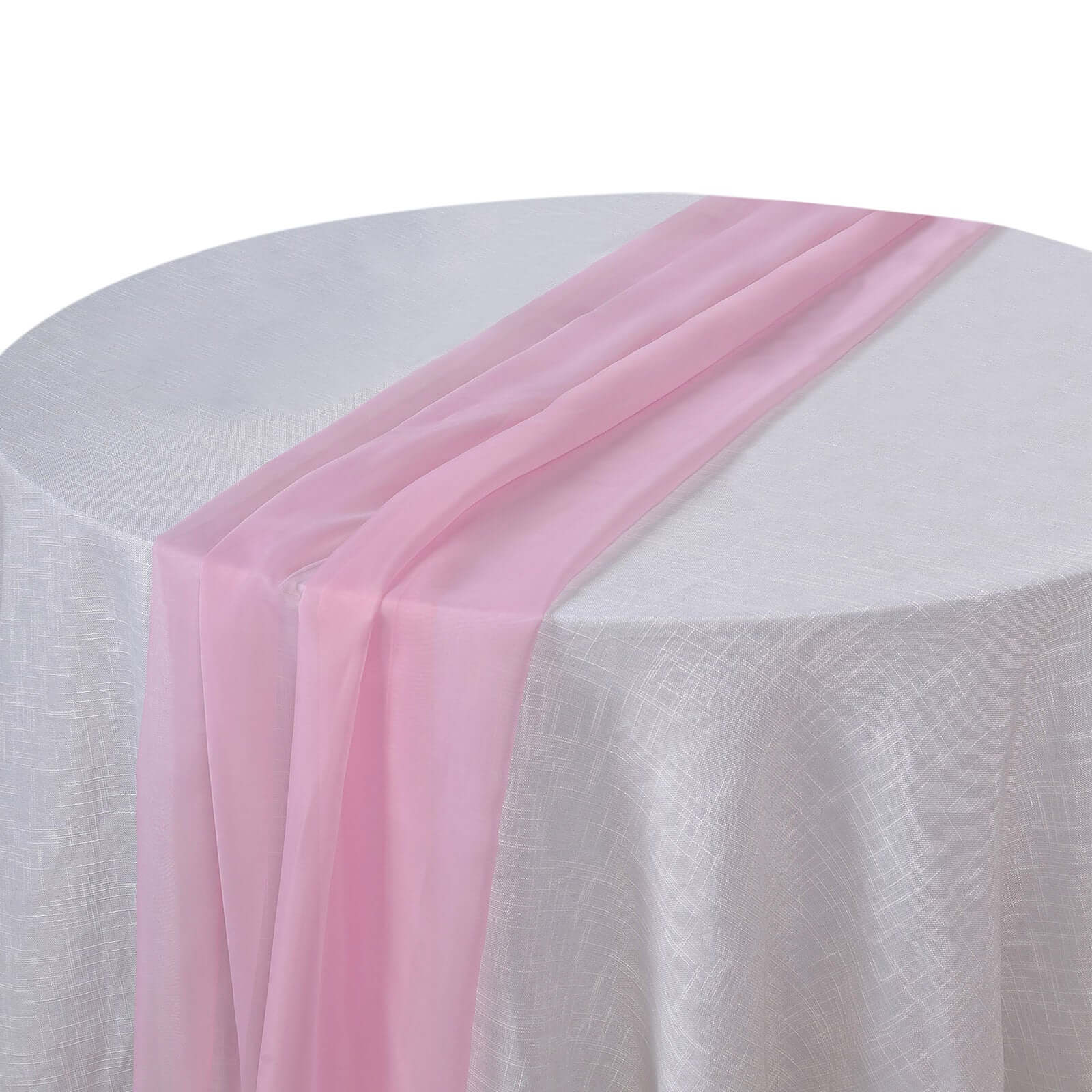 Chiffon 6ft Table Runner Pink - Flowy & Lightweight Table Decor