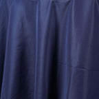 Polyester 120" Round Tablecloth Navy Blue - Seamless Wrinkle-Resistant Table Cover
