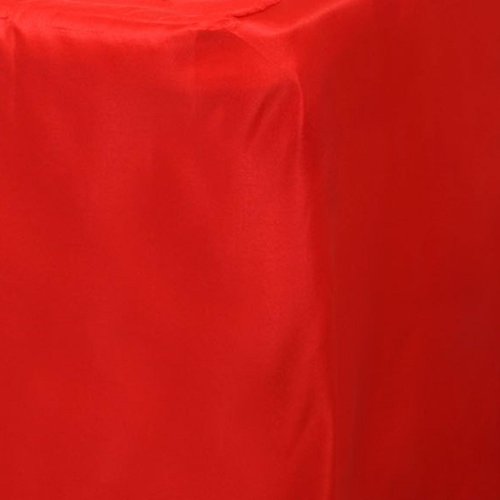 Fitted Polyester 96"x30" Rectangle Tablecloth Red - Durable and Easy to Maintain Table Cover