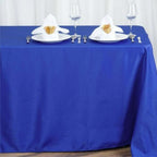 Polyester 90"x156" Rectangle Tablecloth Royal Blue - Seamless Wrinkle-Resistant Table Cover