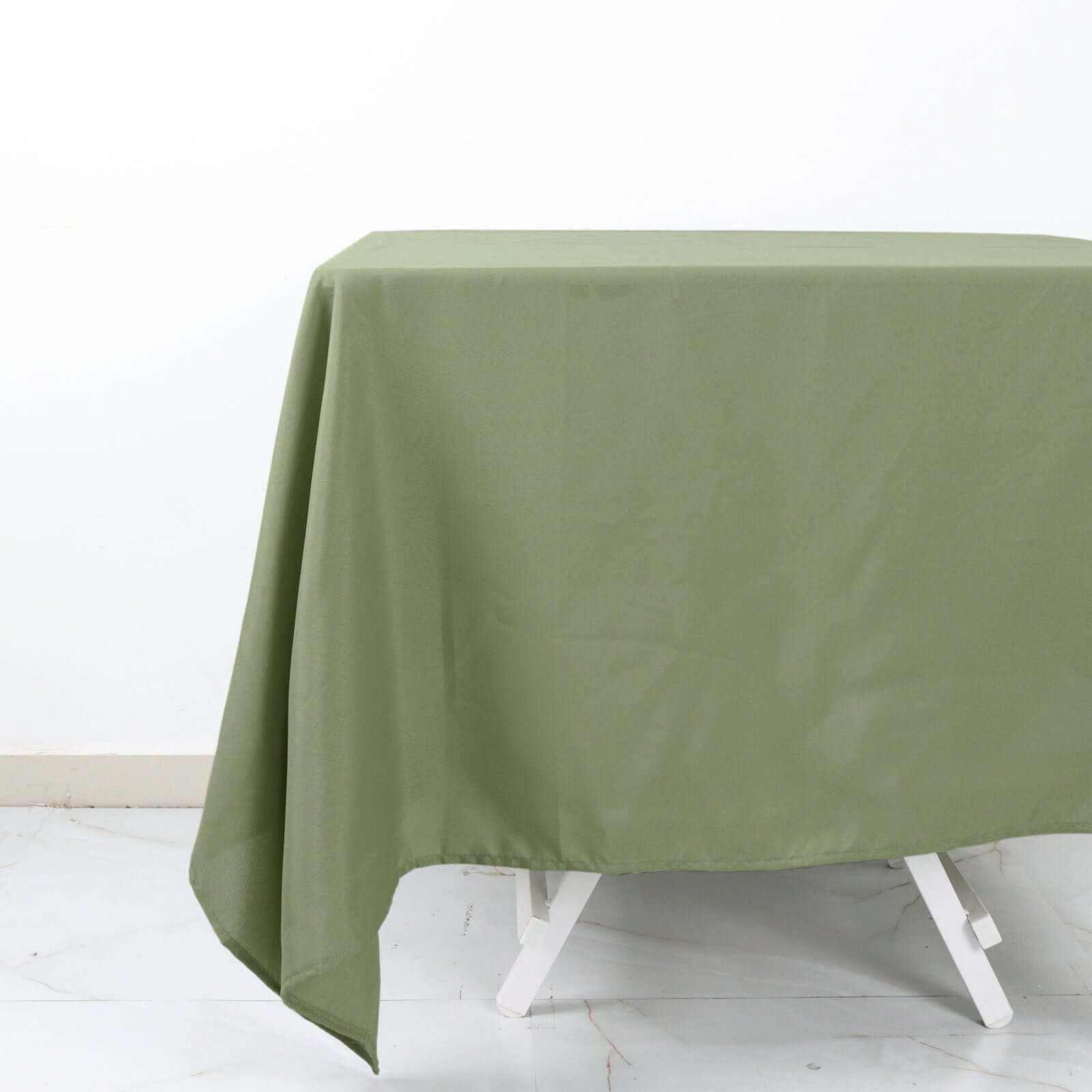 Polyester Square 70"x70" Tablecloth Dusty Sage Green - Wrinkle-Resistant & Durable Table Cover