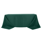 Premium Polyester 90"x132" Rectangle Tablecloth Hunter Emerald Green - Seamless 220GSM Stain-Resistant Design