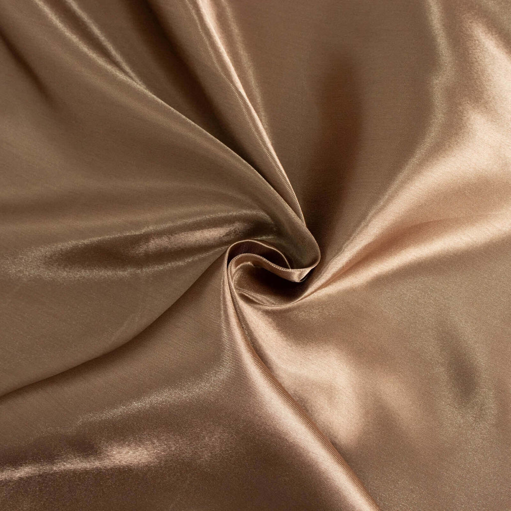 Satin Rectangular 90"x132" Tablecloth Taupe - Seamless Table Cover