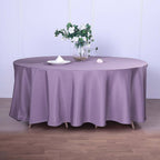Polyester 120" Round Tablecloth Violet Amethyst - Seamless Wrinkle-Resistant Table Cover