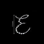 12 Pack 1.5" Clear Rhinestone Monogram Letter Jewel Sticker Self Adhesive DIY Diamond Decor - E