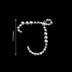 12 Pack 1.5" Clear Rhinestone Monogram Letter Jewel Sticker Self Adhesive DIY Diamond Decor - T