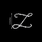 12 Pack 1.5" Clear Rhinestone Monogram Letter Jewel Sticker Self Adhesive DIY Diamond Decor - Z