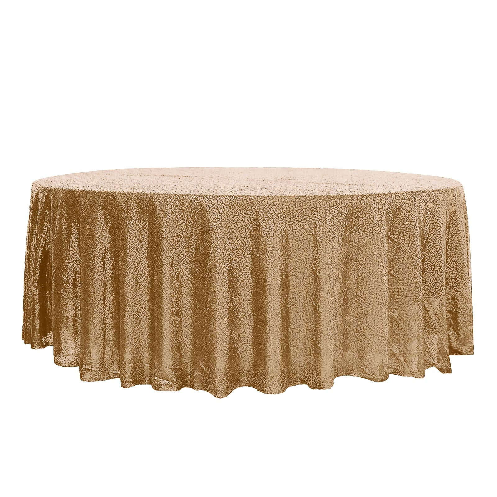 Sequin 108" Round Tablecloth Gold - Glittering Finish for Glamorous Events - NestOCart
