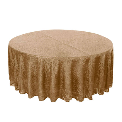 Sequin 108" Round Tablecloth Gold - Glittering Finish for Glamorous Events - NestOCart