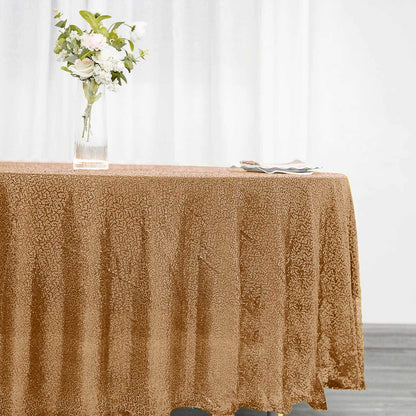 Sequin 108" Round Tablecloth Gold - Glittering Finish for Glamorous Events - NestOCart
