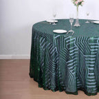 Sequin 120" Round Tablecloth Hunter Emerald Green - Seamless Diamond Glitz Table Cover - Bell Racket Store