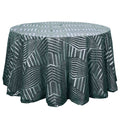 Sequin 120" Round Tablecloth Hunter Emerald Green - Seamless Diamond Glitz Table Cover - Bell Racket Store