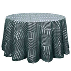 Sequin 120" Round Tablecloth Hunter Emerald Green - Seamless Diamond Glitz Table Cover - Bell Racket Store