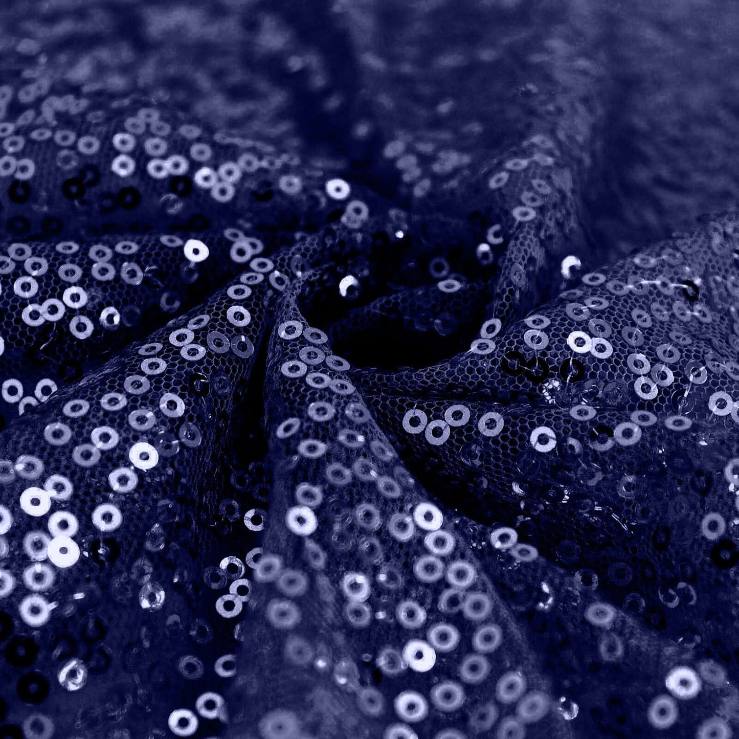 Sequin 120" Round Tablecloth Navy Blue - Seamless Glittering Table Cover - NestOCart