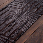 Sequin 12"x108" Table Runner Black - Diamond Glitz Design - Bell Racket Store