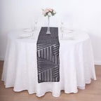 Sequin 12"x108" Table Runner Black - Diamond Glitz Design - Bell Racket Store