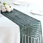 Sequin 12"x108" Table Runner Hunter Emerald Green - Diamond Glitz Design - Bell Racket Store