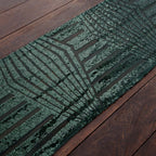 Sequin 12"x108" Table Runner Hunter Emerald Green - Diamond Glitz Design - Bell Racket Store