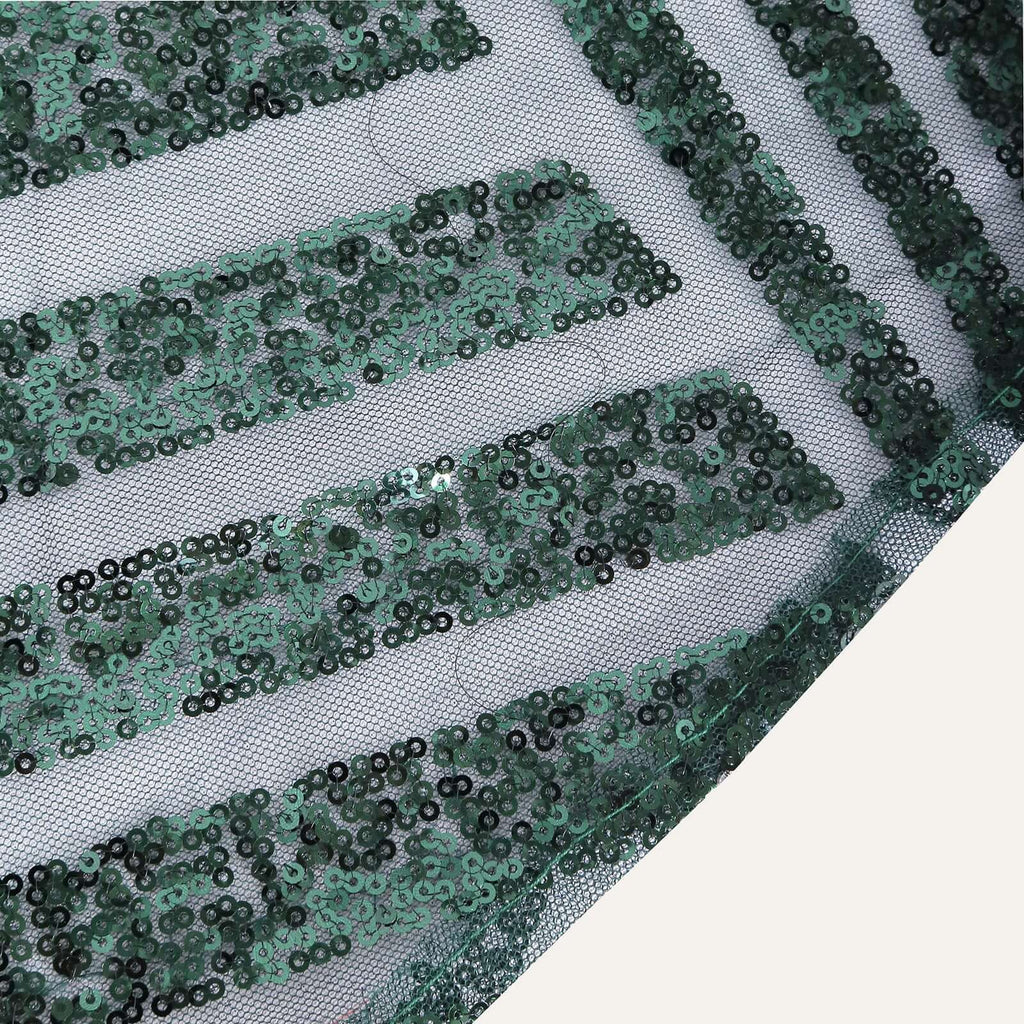 Sequin 12"x108" Table Runner Hunter Emerald Green - Diamond Glitz Design - Bell Racket Store