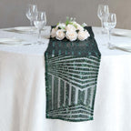 Sequin 12"x108" Table Runner Hunter Emerald Green - Diamond Glitz Design - Bell Racket Store