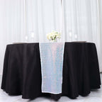 Sequin 12"x108" Table Runner Iridescent Blue - Glittering Design - Bell Racket Store
