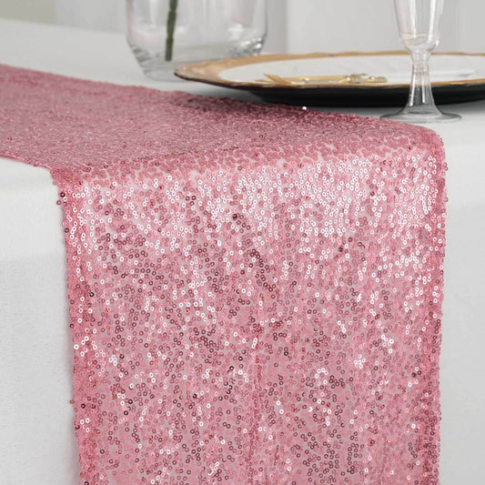 Sequin 12"x108" Table Runner Pink - Glittering Design - NestOCart