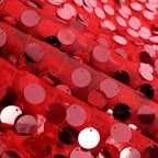 Sequin 132" Round Tablecloth Red - Big Payette Table Cover - Bell Racket Store