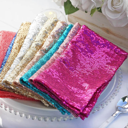 Sequin 20"x20" Napkin Champagne - Shimmering Dinner Napkin - NestOCart