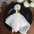 Sequin 20"x20" Napkin Iridescent Blue - Shimmering Dinner Napkin - Bell Racket Store