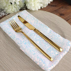 Sequin 20"x20" Napkin Iridescent Blue - Shimmering Dinner Napkin - Bell Racket Store