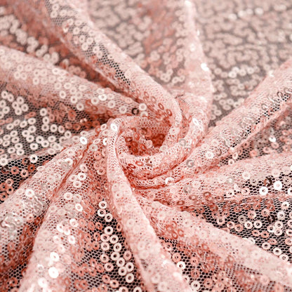 Sequin 60"x126" Rectangle Tablecloth Rose Gold - Glittering Finish Table Cover - NestOCart