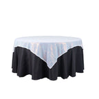 Sequin 60"x60" Table Overlay Square Tablecloth Iridescent Blue - Luxe Wedding Table Topper - Bell Racket Store