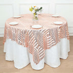 Sequin 72" Table Overlay Square Tablecloth Blush - Diamond Glitz Table Cover - Bell Racket Store