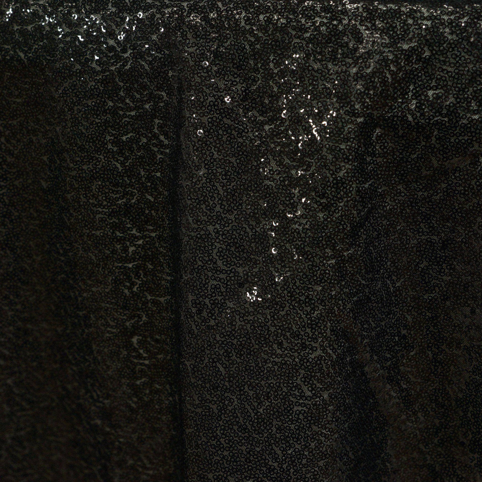 Sequin 72"x72" Table Overlay Square Tablecloth Black - Sparkly Design for Stunning Events - NestOCart