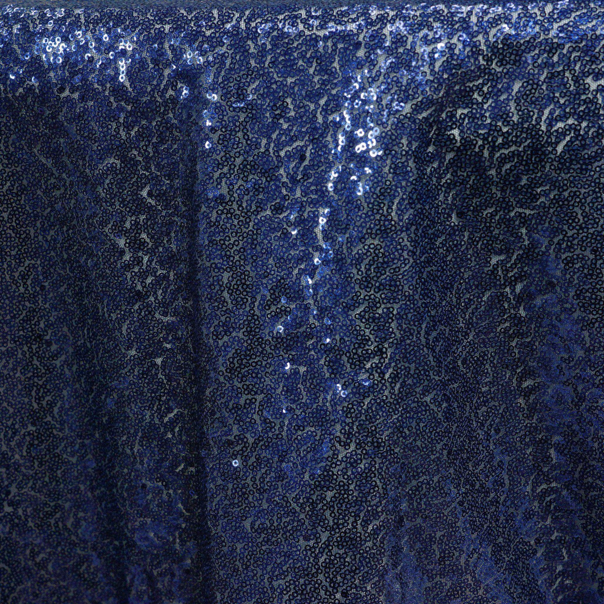 Sequin 72"x72" Table Overlay Square Tablecloth Navy Blue - Sparkly Table Cover - NestOCart
