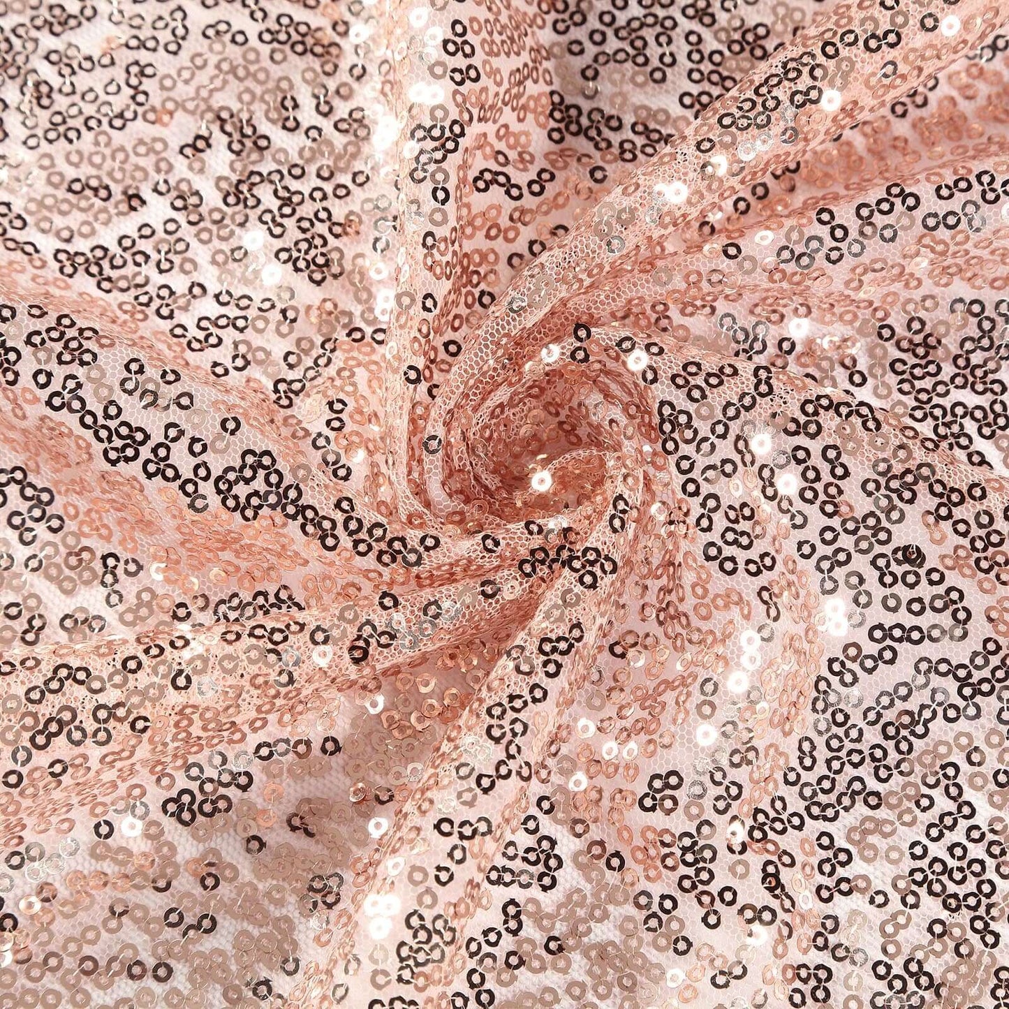 Sequin 72"x72" Table Overlay Square Tablecloth Rose Gold - Sparkly Table Cover - NestOCart