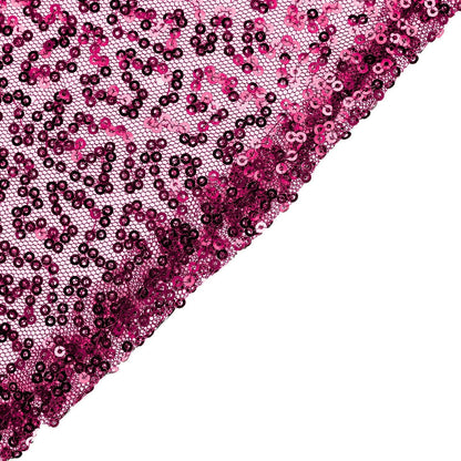 Sequin 90"x132" Rectangle Tablecloth Fuchsia - Seamless Sparkly Table Cover - NestOCart