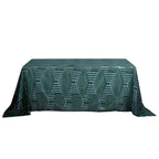 Sequin 90"x132" Rectangle Tablecloth Hunter Emerald Green - Seamless Diamond Table Cover - Bell Racket Store