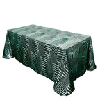 Sequin 90"x132" Rectangle Tablecloth Hunter Emerald Green - Seamless Diamond Table Cover - Bell Racket Store