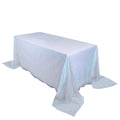 Sequin 90"x132" Rectangle Tablecloth Iridescent Blue - Seamless Sparkly Table Cover - Bell Racket Store