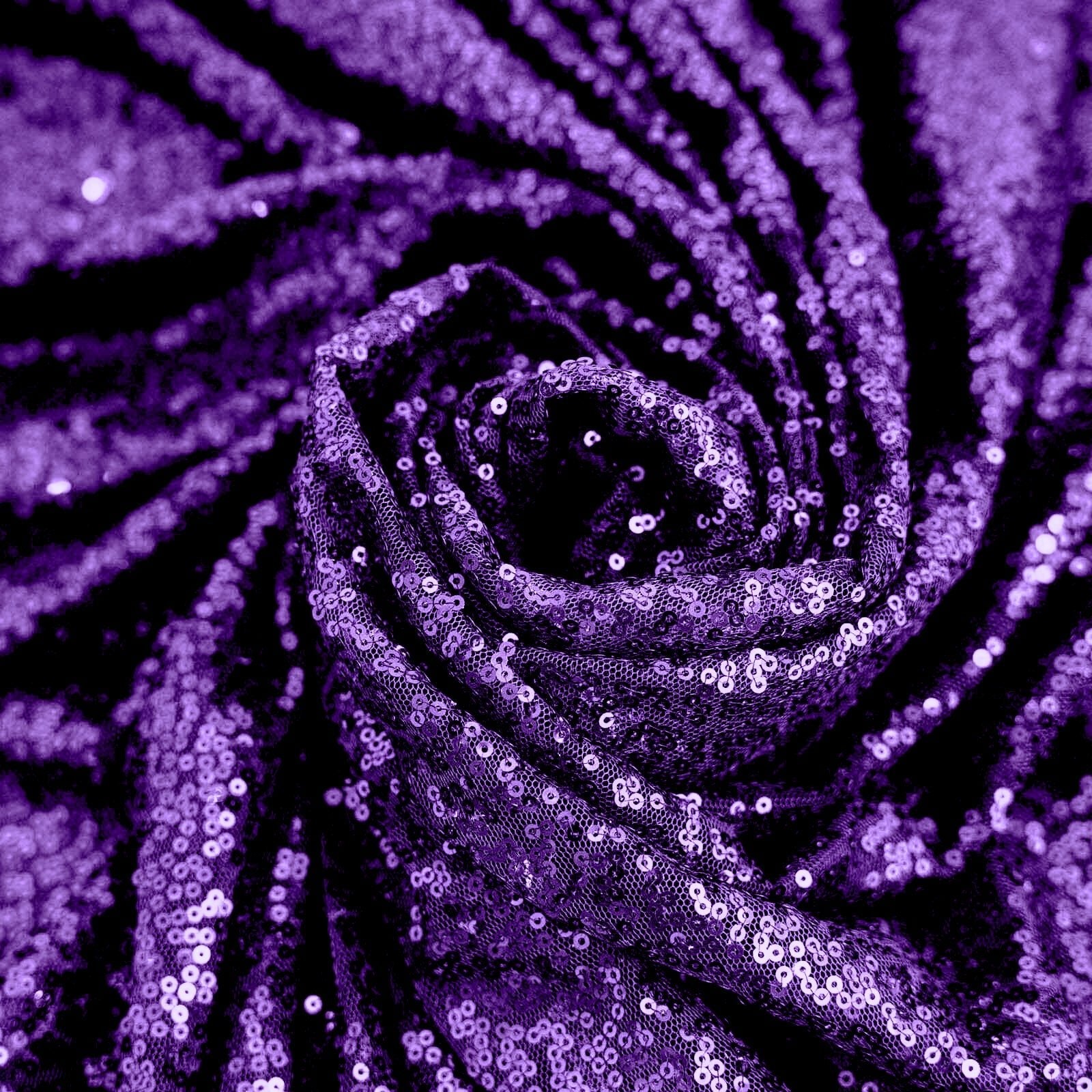 Sequin 90"x132" Rectangle Tablecloth Purple - Seamless Sparkly Table Cover - NestOCart