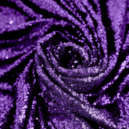 Sequin 90"x132" Rectangle Tablecloth Purple - Seamless Sparkly Table Cover - NestOCart