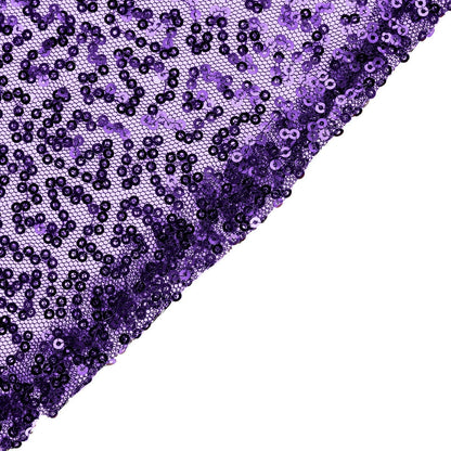 Sequin 90"x132" Rectangle Tablecloth Purple - Seamless Sparkly Table Cover - NestOCart