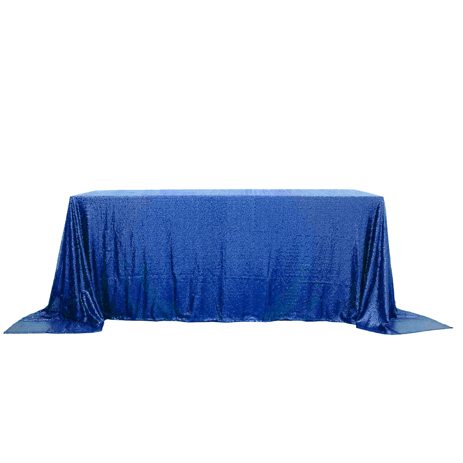 Sequin 90"x132" Rectangle Tablecloth Royal Blue - Seamless Sparkly Table Cover - NestOCart