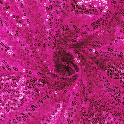 Sequin 90"x156" Rectangle Tablecloth Fuchsia - Seamless Twinkling Table Cover - NestOCart