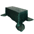 Sequin 90"x156" Rectangle Tablecloth Hunter Emerald Green - Seamless Big Payette Table Cover