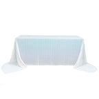 Sequin 90"x156" Rectangle Tablecloth Iridescent Blue - Seamless Twinkling Table Cover - Bell Racket Store